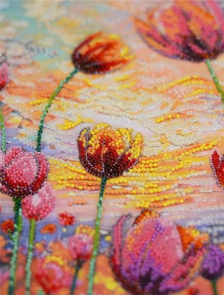 SPRING RHYTHM TULIPS ABRIS ART BEAD EMBROIDERY KIT ( AB-943)
