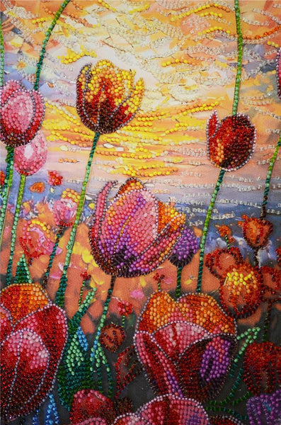 SPRING RHYTHM TULIPS ABRIS ART BEAD EMBROIDERY KIT ( AB-943)