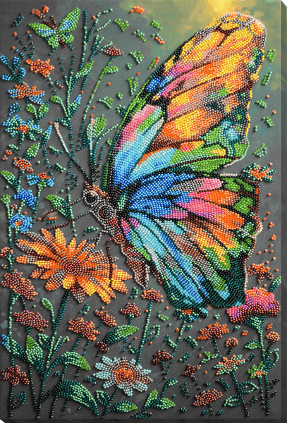 COLORS OF SUMMER BUTTERFLY ABRIS ART BEAD EMBROIDERY KIT ( AB-947)
