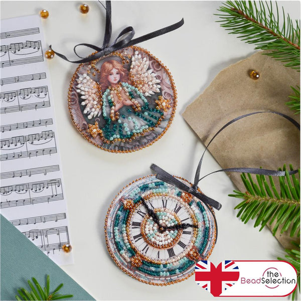 HOLIDAY SPIRIT ANGEL ABRIS ART BEAD EMBROIDERY KIT CHRISTMAS DECORATION (ABT032)