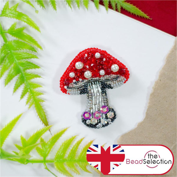 FORBIDDEN BEAUTY MUSHROOM BROOCH KIT, ABRIS ART BEAD EMBROIDERY (AD-241)