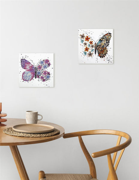 PINK WINGS BUTTERFLY ABRIS ART BEAD EMBROIDERY KIT MIDI 15cm x 15cm ( AM-238)