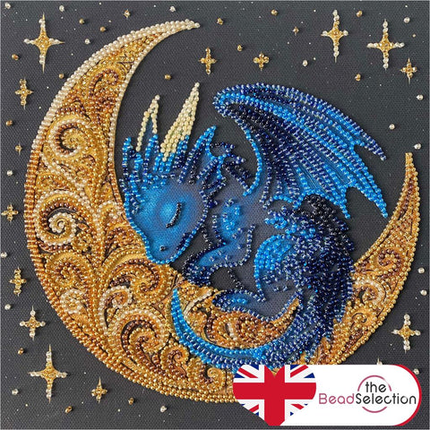 LITTLE DRAGON OF MOONLIT LEGENDS BEAD EMBROIDERY KIT 20cm x 20cm ( AMB-130)
