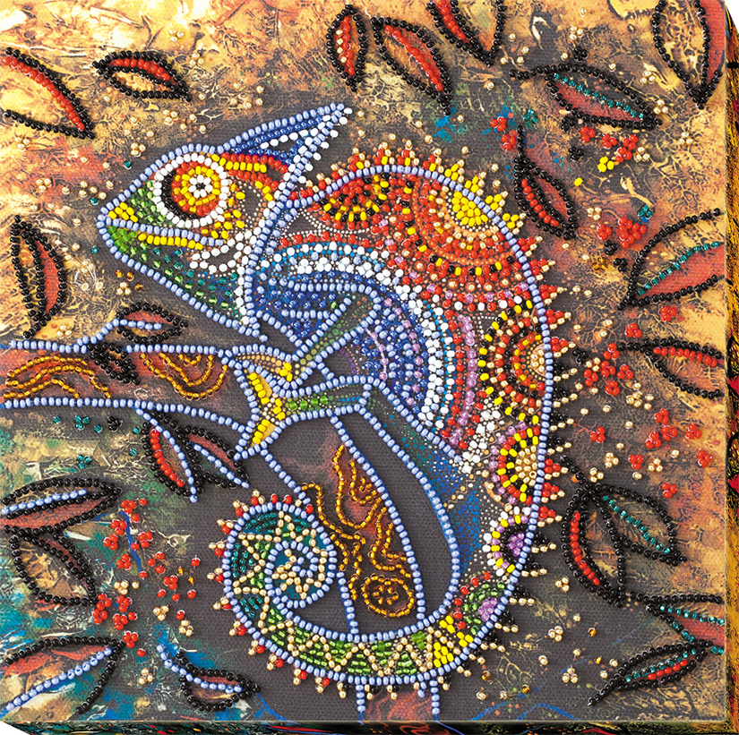 CHAMELEON ABRIS ART BEAD EMBROIDERY KIT 20cm x 20cm ( AMB-034)
