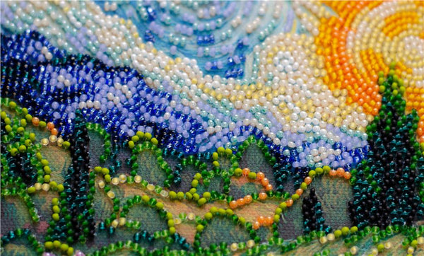 SUMMER MEMORIES ABRIS ART BEAD EMBROIDERY KIT 20cm x 20cm ( AMB-115)