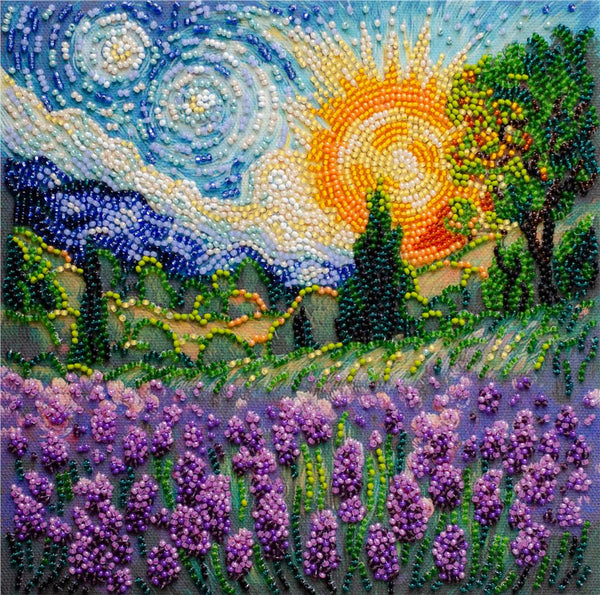 SUMMER MEMORIES ABRIS ART BEAD EMBROIDERY KIT 20cm x 20cm ( AMB-115)