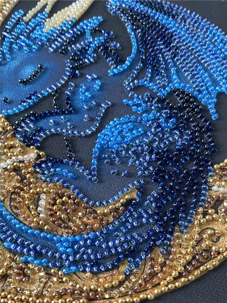 LITTLE DRAGON OF MOONLIT LEGENDS BEAD EMBROIDERY KIT 20cm x 20cm ( AMB-130)