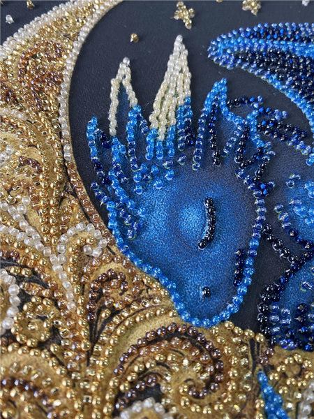 LITTLE DRAGON OF MOONLIT LEGENDS BEAD EMBROIDERY KIT 20cm x 20cm ( AMB-130)