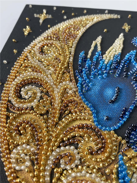LITTLE DRAGON OF MOONLIT LEGENDS BEAD EMBROIDERY KIT 20cm x 20cm ( AMB-130)