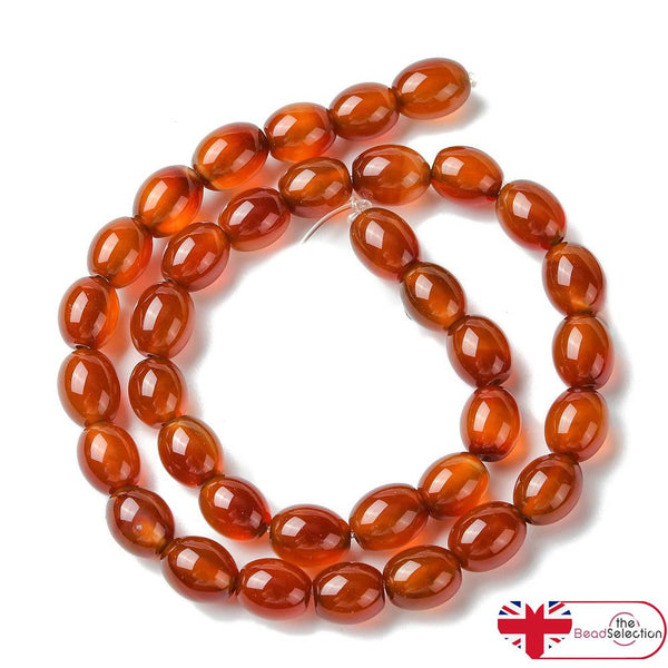 10 Natural Indian Agate Gemstone Oval Beads 18mm x 13mm Jewellery Making GS203