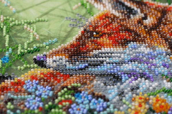 IN THE GRASS FOX,  ABRIS ART BEAD EMBROIDERY KIT large (AB-673)