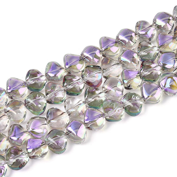 30 Nugget Glass Beads 8mm Electroplated lustre Jewellery Making