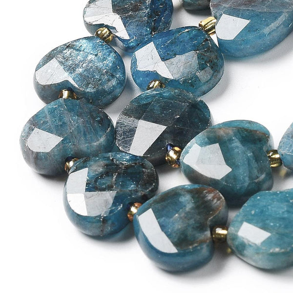 50 Apatite Gemstone Rondelle Flat Round Beads 6mm x 2mm GS221