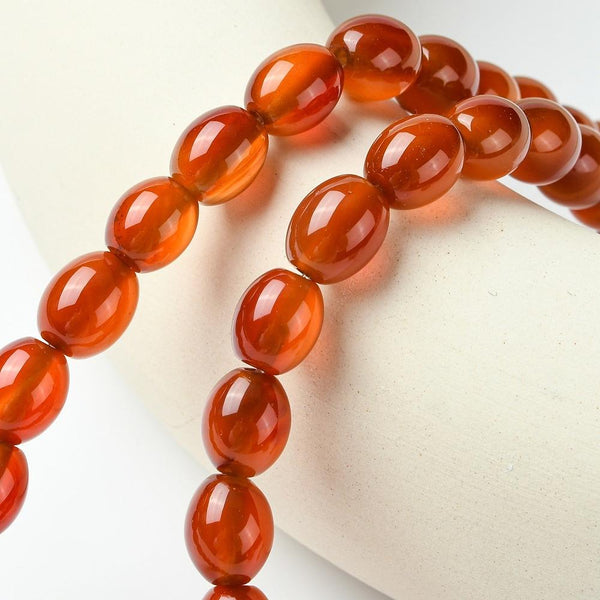10 Natural Indian Agate Gemstone Oval Beads 18mm x 13mm Jewellery Making GS203