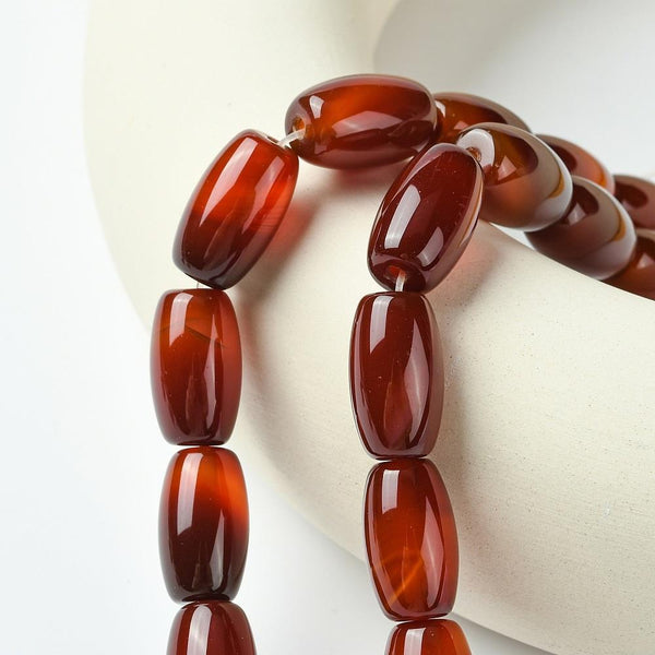 10 Natural Indian Agate Gemstone Oval Beads 18mm x 13mm Jewellery Making GS203