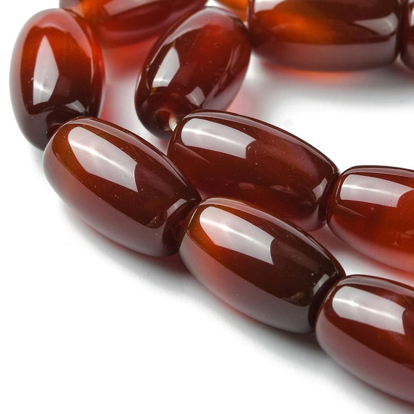 10 Natural Indian Agate Gemstone Oval Beads 18mm x 13mm Jewellery Making GS203