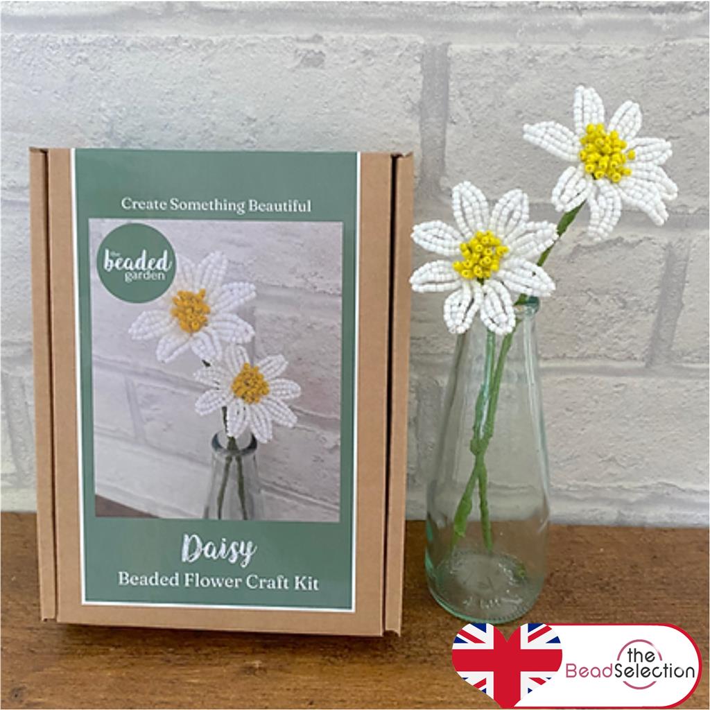 Beaded Flower Kit Daisy Flower Craft Kit. French Beading kit. (TBG-DAI)