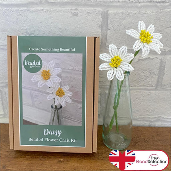 Beaded Flower Kit Daisy Flower Craft Kit. French Beading kit. (TBG-DAI)