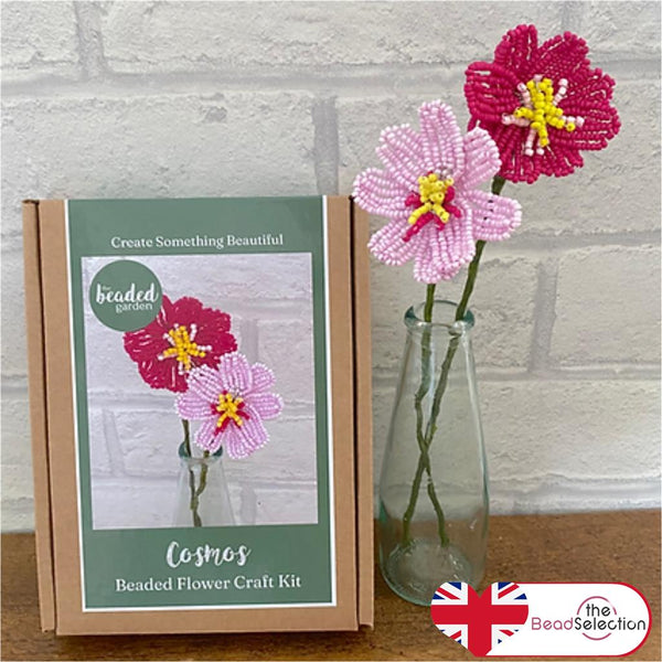 Beaded Flower Kit Cosmos Flower Craft Kit. French Beading kit. (TBG-COS)