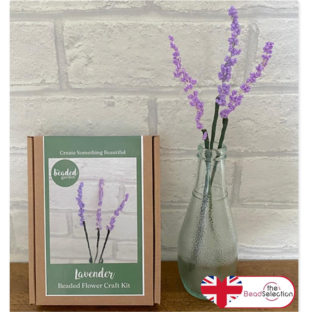 Beaded Flower Kit Lavender Flower Craft Kit. French Beading kit. (TBG-LAV)