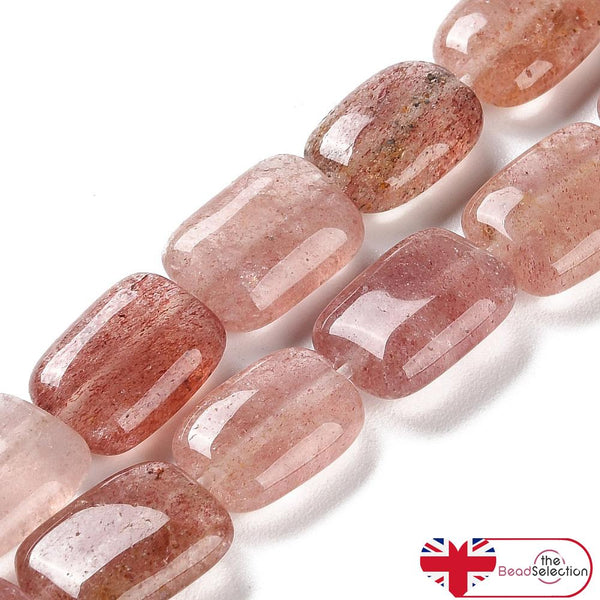 10 Strawberry Quartz Beads Gemstone 15mm X 10mm Jewellery Making GS201