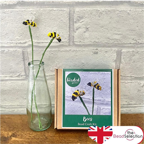 Bees Craft Kit. French Beading kit, Beaded Flower Kit (TBG-BEE)
