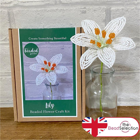 Lily Flower Craft Kit. French Beading kit, Beaded Flower Kit (TBG-LIL)