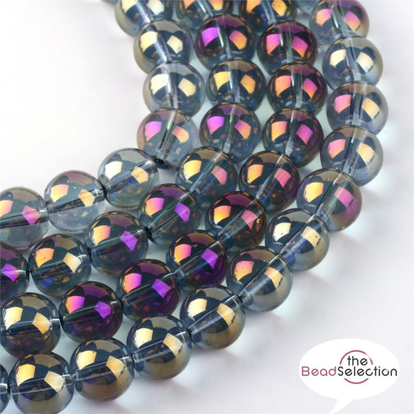 'AB' Lustre Round Glass Beads 4mm 8mm10mm Colour Choice Jewellery Making
