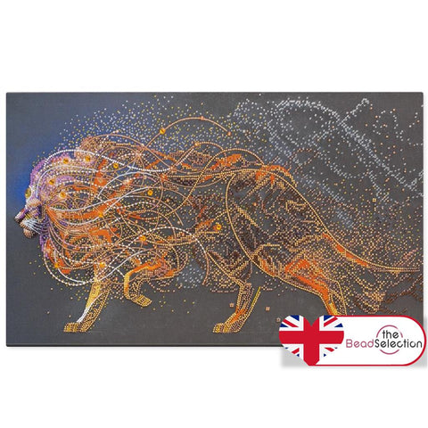 GOLDEN LION ABRIS ART BEAD EMBROIDERY KIT large 53cm x 30cm ( AB-742)
