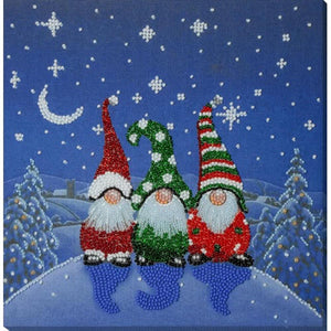 THE THREE DWARFS GONKS ABRIS ART BEAD EMBROIDERY KIT Midi  20cm x 20cm ( AB-881)