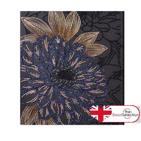 BLOOMING IN THE DARK FLOWER ABRIS ART BEAD EMBROIDERY KIT 40cm x 30cm ( AB-903)