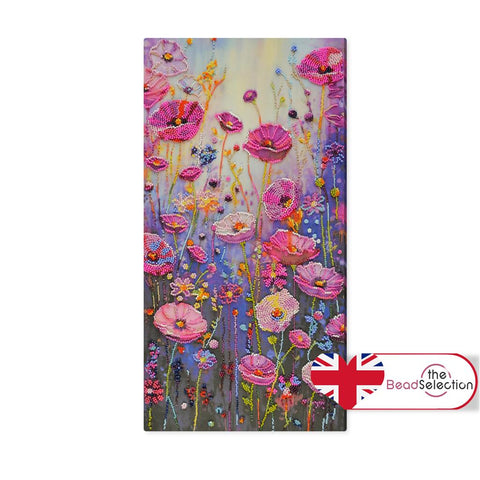 SPRING MOMENT FLOWERS ABRIS ART BEAD EMBROIDERY KIT large 45cm x 22cm ( AB-913)
