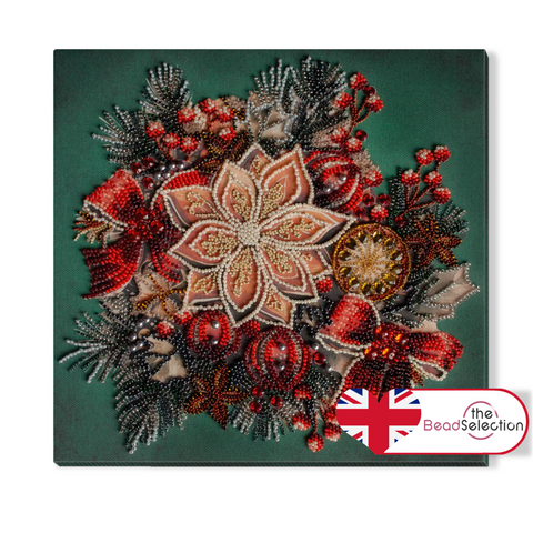THE TASTE OF CHRISTMAS ABRIS ART BEAD EMBROIDERY KIT large 25cm x 24cm ( AB-915)