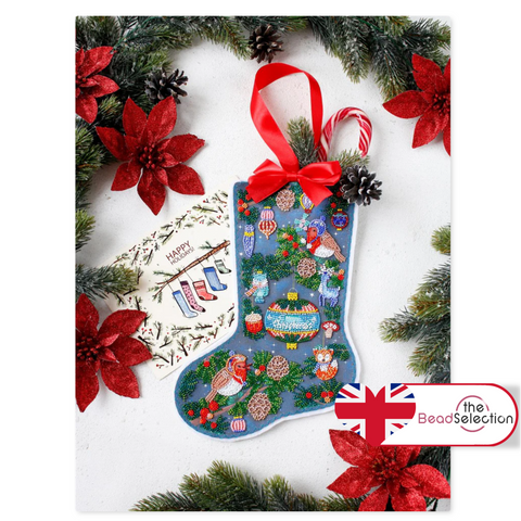 CHRISTMAS MIRACLE 3 ABRIS ART BEAD EMBROIDERY KIT STOCKING 30cm x 20cm( ABE-003)