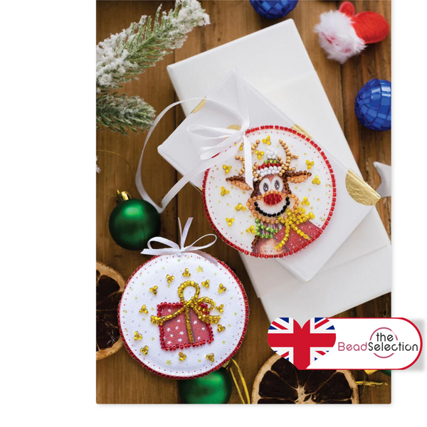 CHRISTMAS GUEST REINDEER ABRIS ART BEAD EMBROIDERY KIT XMAS DECORATION (ABT004)