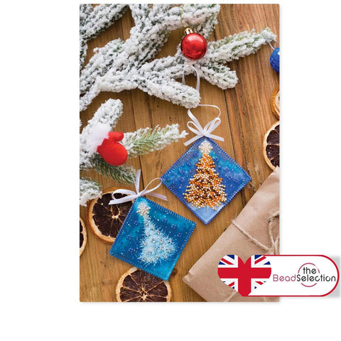 CHRISTMAS TREE ABRIS ART BEAD EMBROIDERY KIT DECORATION 6.5cm x 6.5cm (ABT006)