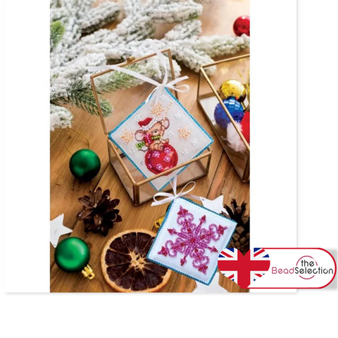 CHRISTMAS NAUGHTY MOUSE ABRIS ART BEAD EMBROIDERY KIT XMAS DECORATION (ABT007)