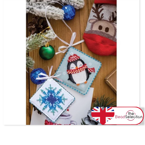 LITTLE PENGUIN CHRISTMAS ABRIS ART BEAD EMBROIDERY KIT XMAS DECORATION (ABT008)