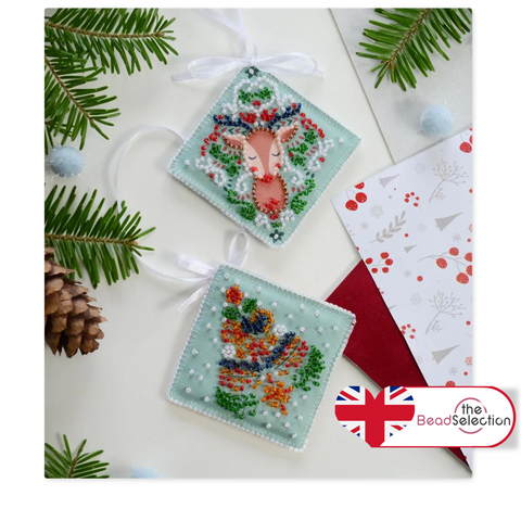 CHRISTMAS MOOD REINDEER ABRIS ART BEAD EMBROIDERY KIT DECORATION (ABT029)