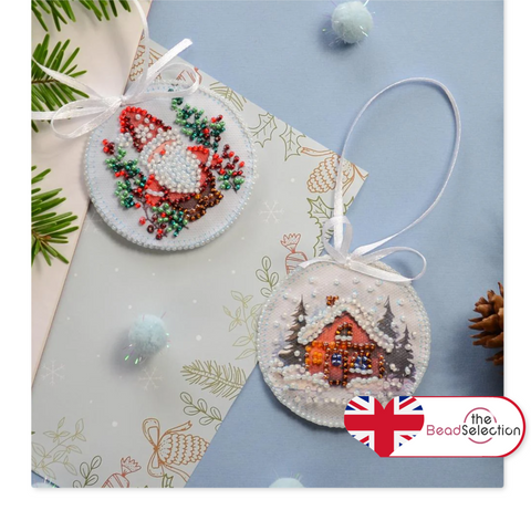 SANTA CHRISTMAS WINTER WIZARD ABRIS ART BEAD EMBROIDERY KIT DECORATION (ABT030)