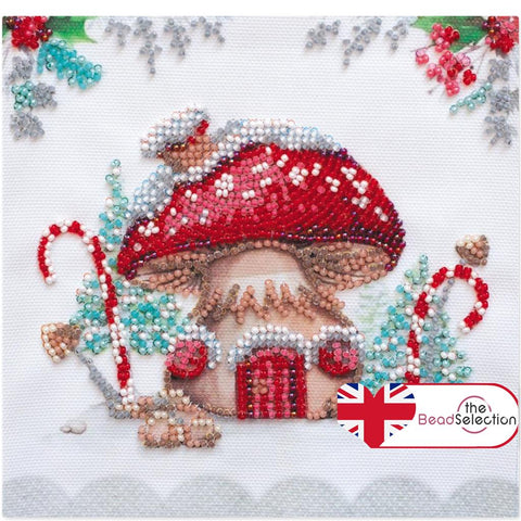 CHRISTMAS WINTER MAGIC MUSHROOM ABRIS ART BEAD EMBROIDERY KIT ( AM-217)