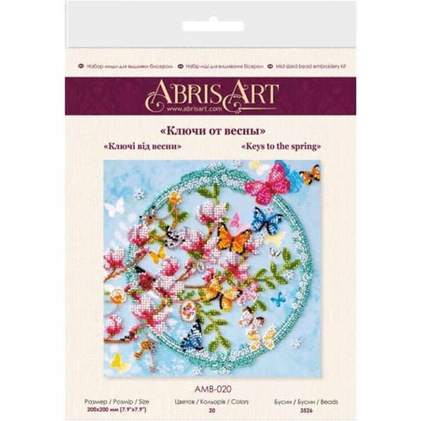 KEYS TO THE SPRING ABRIS ART BEAD EMBROIDERY KIT MIDI 20cm x 20cm ( AMB-020 )