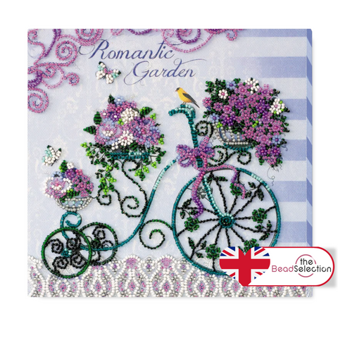 ROMANTIC GARDEN FLOWER BICYCLE ABRIS ART BEAD EMBROIDERY KIT MIDI ( AMB-031 )