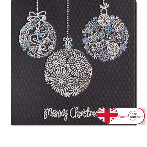CHRISTMAS BAUBLES LACE BALLS ABRIS ART BEAD EMBROIDERY KIT MIDI ( AMB-077 )