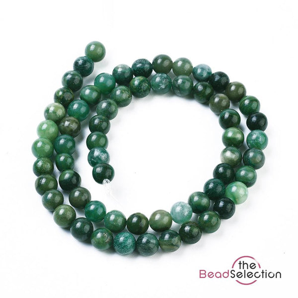 Natural African Jade Green Round Gemstone Beads 8mm 25 Beads GS250