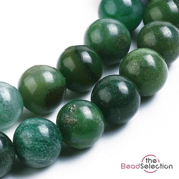 Natural African Jade Green Round Gemstone Beads 8mm 25 Beads GS250