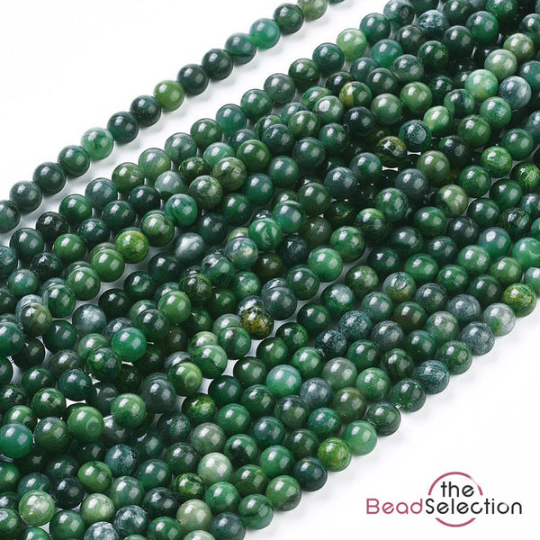 Natural African Jade Green Round Gemstone Beads 8mm 25 Beads GS250