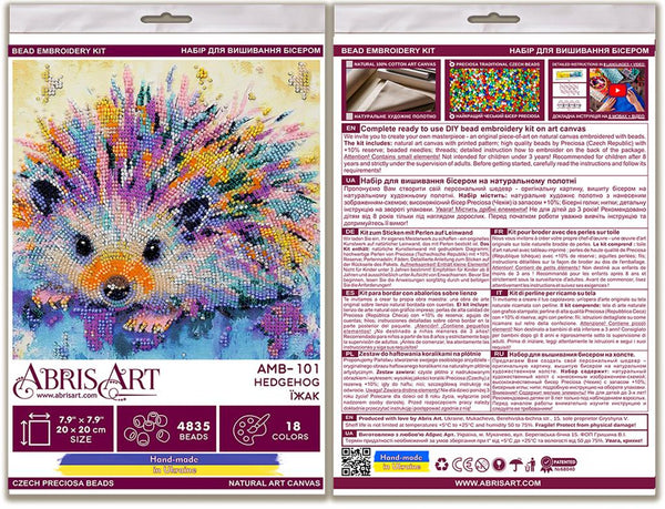 HEDGEHOG ABRIS ART BEAD EMBROIDERY KIT ( AMB-101 )