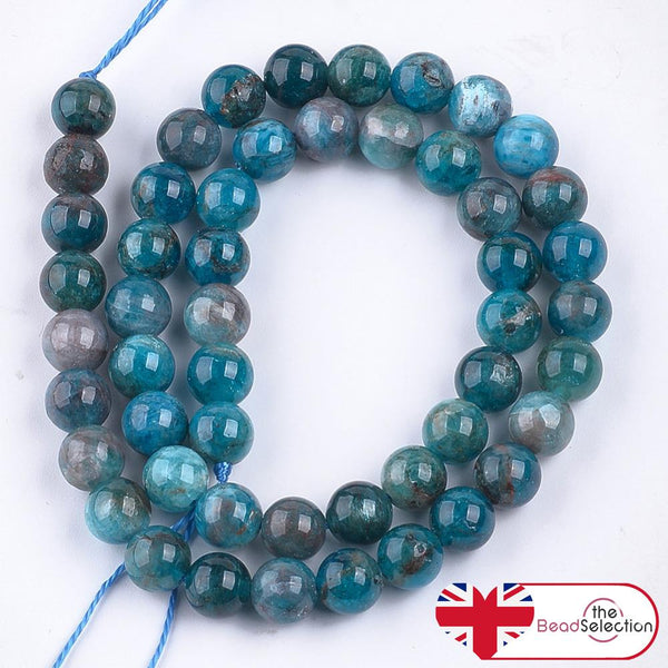 20 Blue Apatite Natural Gemstone Beads 10mm Jewellery making GS188
