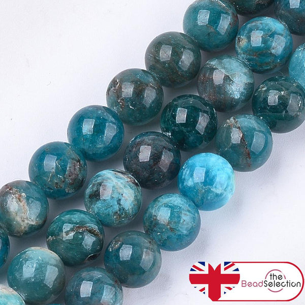 25 Blue Apatite Natural Gemstone Beads 8mm Jewellery making GS186